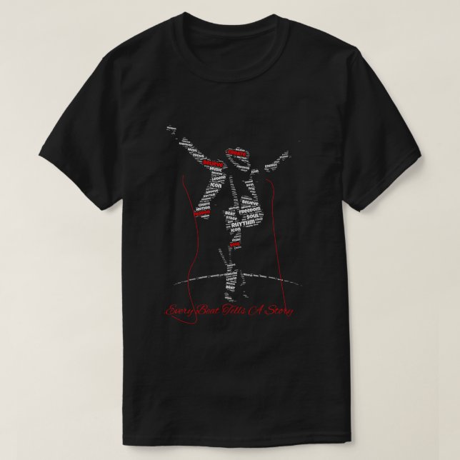 Dans Word Cloud Art T-Shirt | Varje slag (Design framsida)