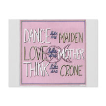 "Dansa, Älska, Tänka" Handmålad Postkort