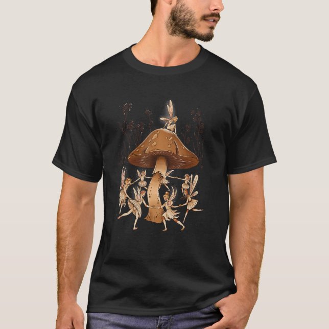 Dansa Älvor Magic Mushroom Design T Shirt (Framsida)