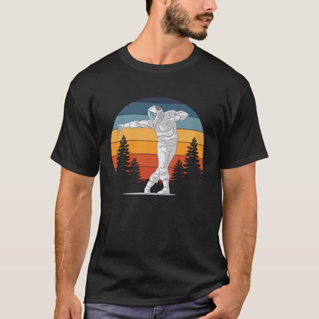 Dansa Astronaut Coola Space Design Graphic T Shirt (Framsida)