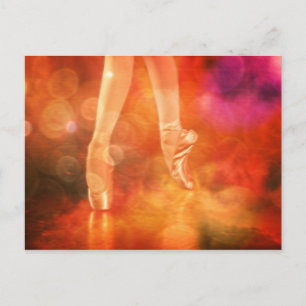 dansa ballerina dancer art vykort