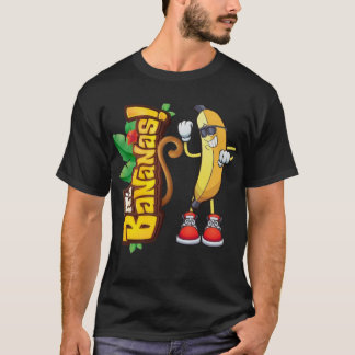 Dansa banan,lustig banans tecknad t shirt