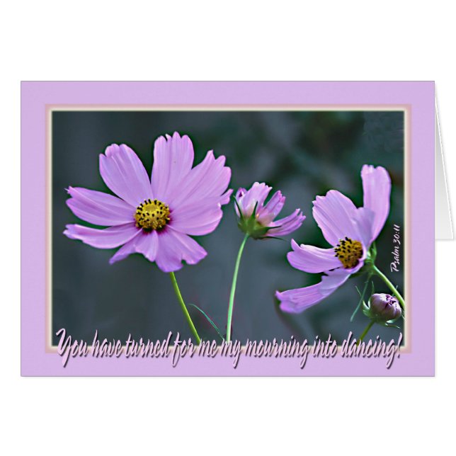 Dansa blommor hälsningskort (Framsidan Horizontal)