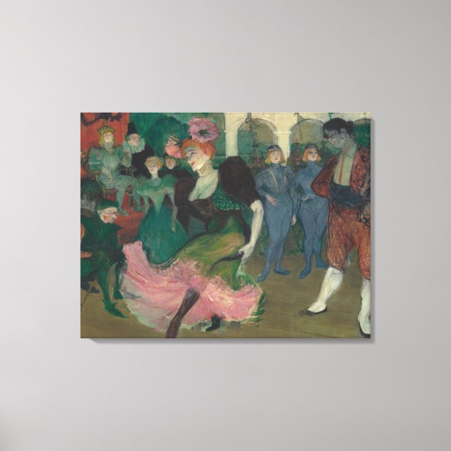 Dansa Bolero-Toulouse-Lautrec-målning Canvastryck (Framsida)