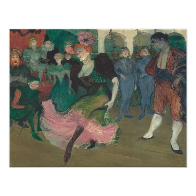 Dansa Bolero-Toulouse-Lautrec-målning Fototryck (Framsidan)