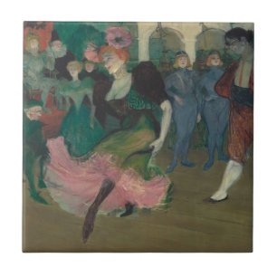 Dansa Bolero-Toulouse-Lautrec-målning Kakelplatta