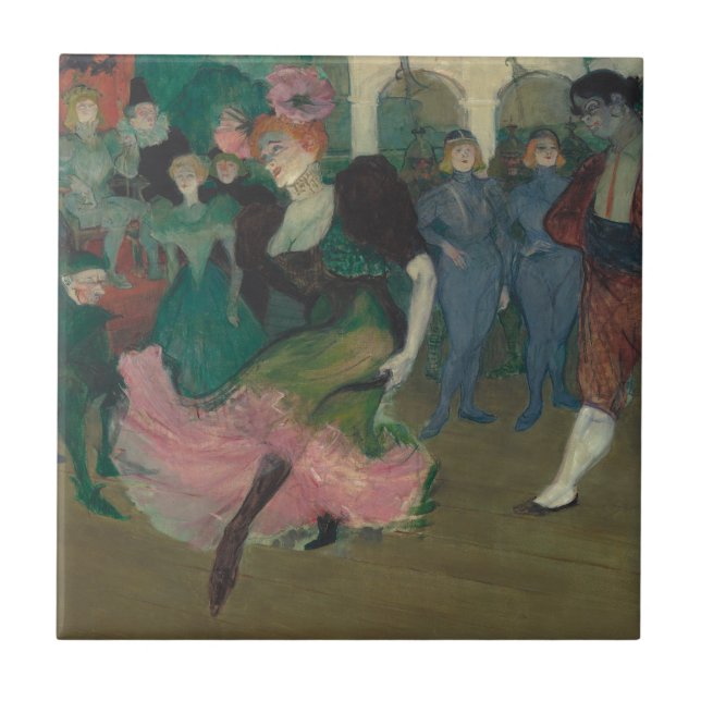 Dansa Bolero-Toulouse-Lautrec-målning Kakelplatta (Framsidan)