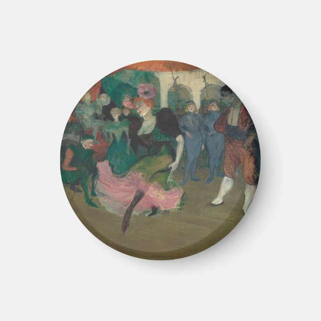 Dansa Bolero-Toulouse-Lautrec-målning Magnet (Framsidan)