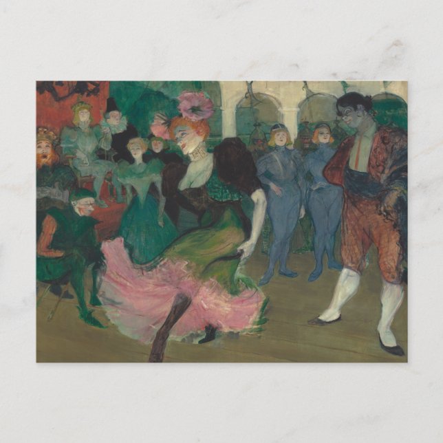 Dansa Bolero-Toulouse-Lautrec-målning Vykort (Framsida)