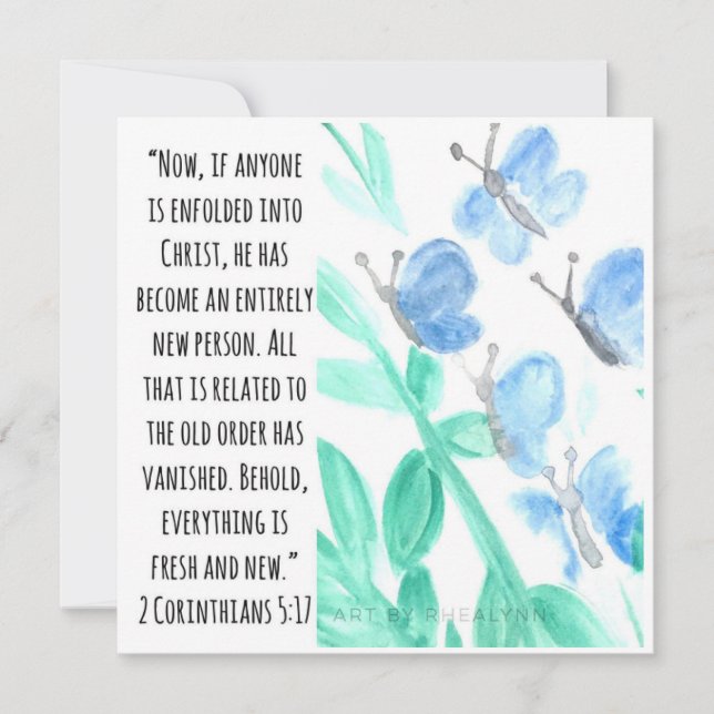 Dansa Butterflies Tack Kort (Framsida)