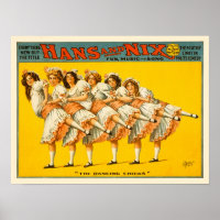 Dansa Chickar - Vintage av teaterutskrift
