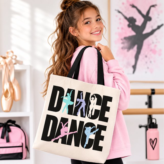 Dansa Dansa Pastell Silhuett Jumbo Tygkasse (Skapare uppladdad)