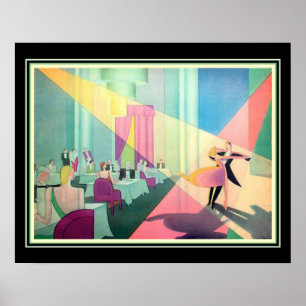 "Dansa Deco i för strålkastaren" tryck 16 x 20