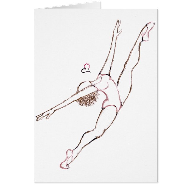 Dansa din hjärta ut hälsningskort (Framsidan)