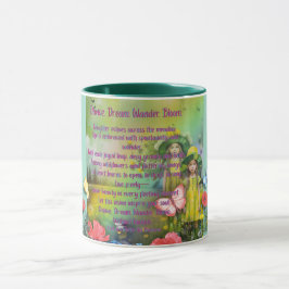 Dansa. Dröm. Vandra. Blomma. — Inspirerande Rygg Mugg