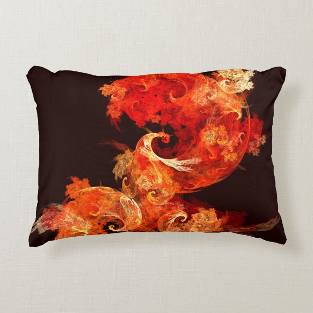 Dansa Firebird Abstrakt Art accent Pillow Prydnadskudde (Framsidan)
