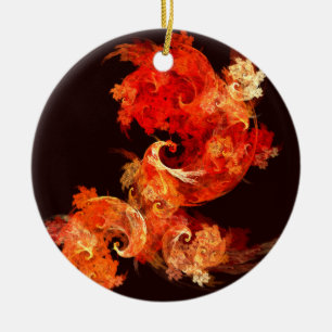 Dansa Firebird Abstrakt Art Circle Ornament