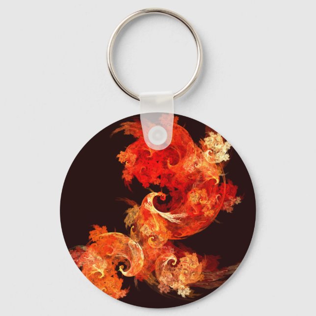 Dansa Firebird Abstrakt Art Keychain Nyckelring (Framsida)