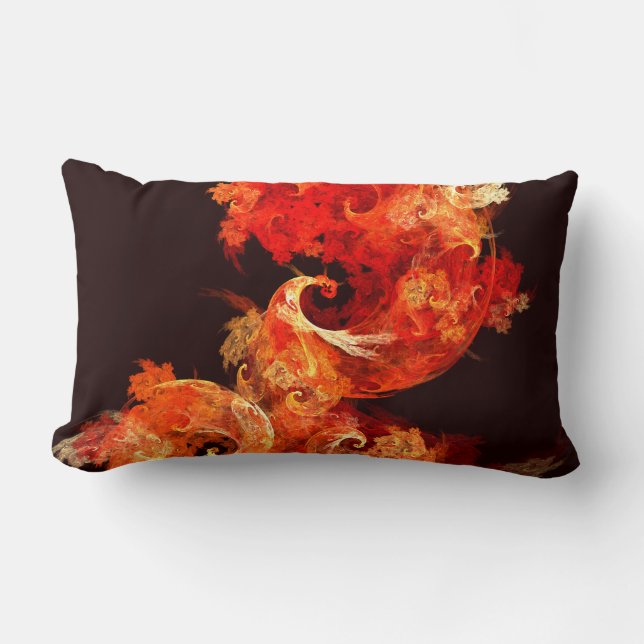 Dansa Firebird Abstrakt Art Lumbar Pillow Lumbarkudde (Framsida)
