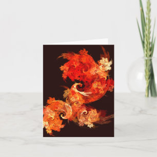 Dansa Firebird Abstrakt Art Note Card Kort