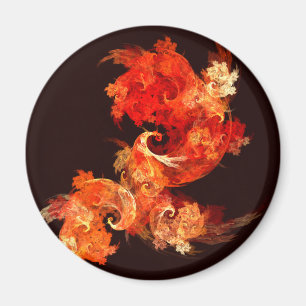 Dansa Firebird Abstrakt Art Round Magnet