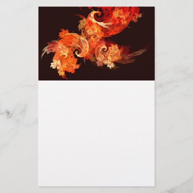 Dansa Firebird Abstrakt Art Stationery Brevpapper (Framsida)
