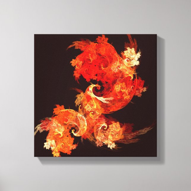 Dansa Firebird Abstrakt Black and White Canvastryck (Framsida)