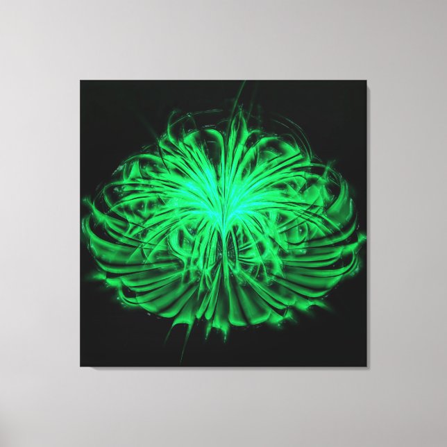 Dansa Fireworks-Teal Wall Art Stretched Canvas (Framsida)