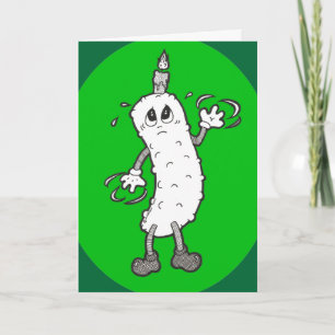 Dansa Födelsedagsfest Pickle med ljus Kort