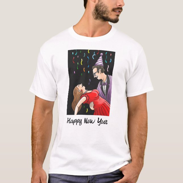 Dansa för nyårsfesten t shirt (Framsida)