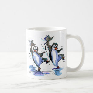 dansa för pingvin kaffemugg