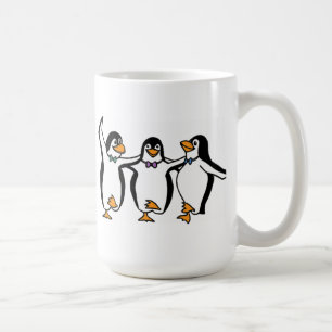 Dansa för pingvin kaffemugg