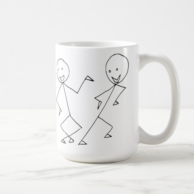 Dansa för stick figur kaffemugg (Höger)