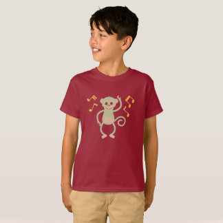 Dansa gröna pojke för apavinfärg skjorta tee shirt