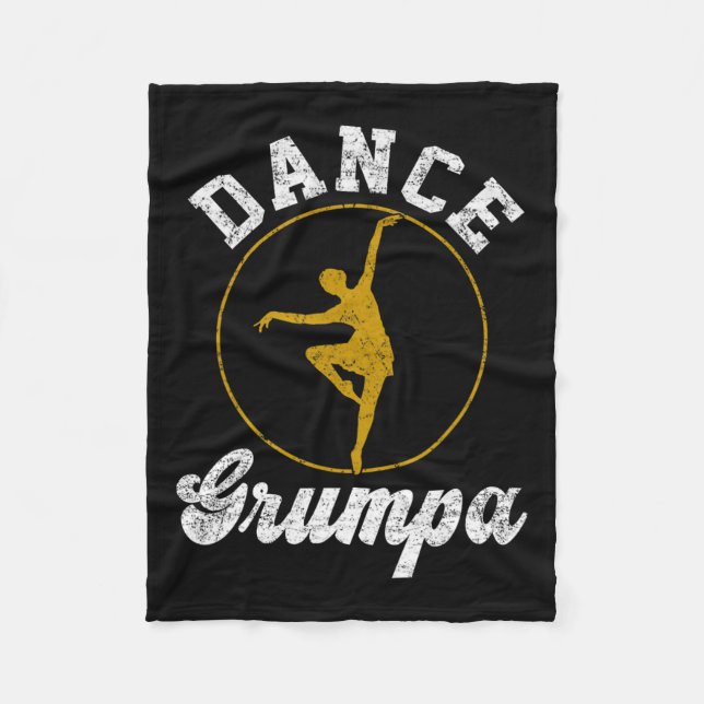 Dansa Grumpa Dansälskare Fars Dag  Fleecefilt (Framsidan)