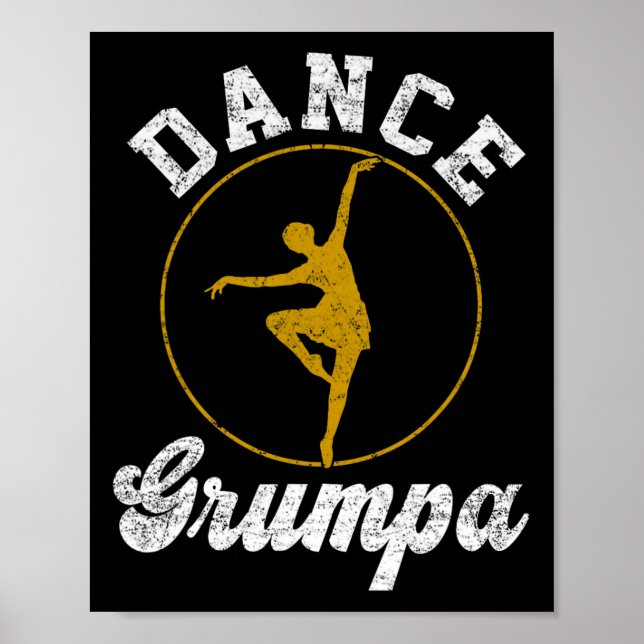 Dansa Grumpa Dansälskare Fars Dag  Poster (Framsidan)