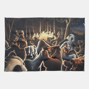 Dansa handduksskorn Party Art Tina Towel Gift Kökshandduk