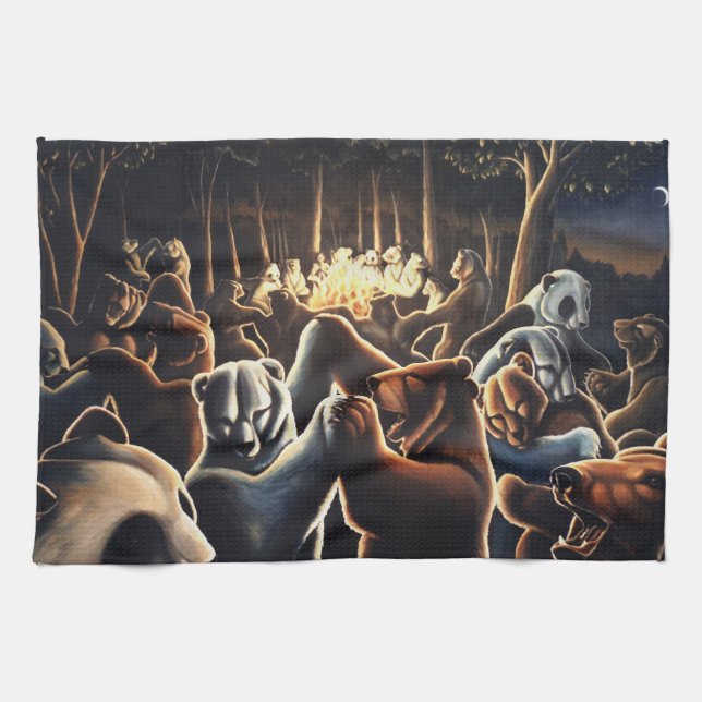 Dansa handduksskorn Party Art Tina Towel Gift Kökshandduk (Horisontell)