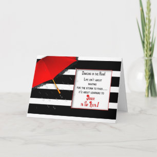 Dansa i regnamuggen - uppmuntran kort