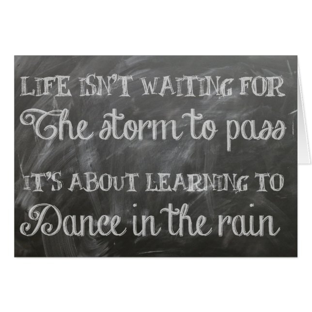 dansa i regnet hälsningskort (Framsidan Horizontal)