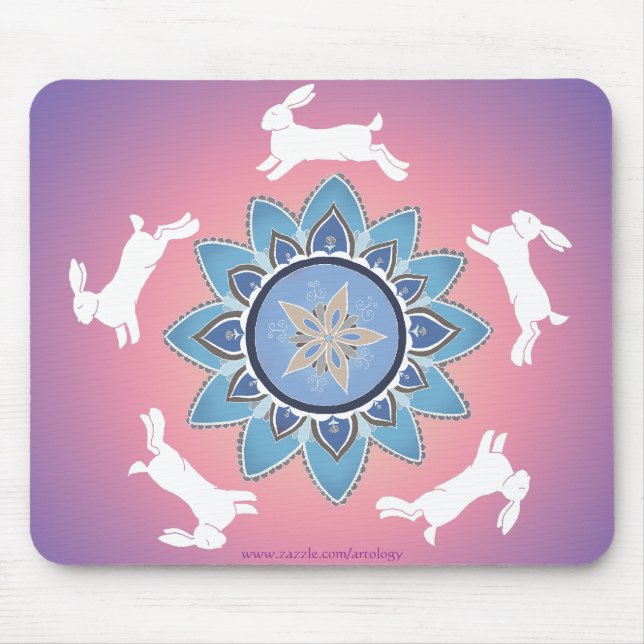 Dansa kaninmandalaen Mousepad (krickan) Musmatta (Framsidan)