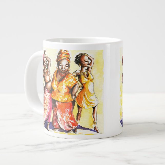 Dansa kvinnor jumbo mugg (Framsida vänster)