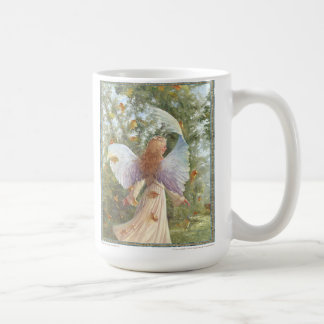 "Dansa lämnar" vit den keramiska kaffemuggen Kaffemugg