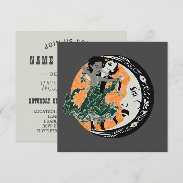 dansa med ditt mörker inbjudningar (Fram/baksida)