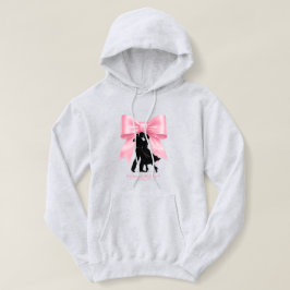 Dansa med kärlek Rosa slinga Romantiskt par hoodie T Shirt
