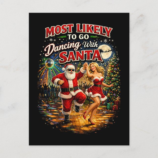 Dansa med tomte vykort (Framsida)