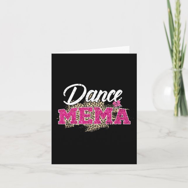 Dansa Mema Leopard Rollig Dansande Mema Mors Dag Kort (Framsida)