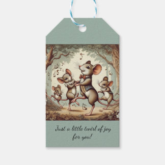 Dansa möss "Bara lite grann av glädjen åt dig" Presentetikett
