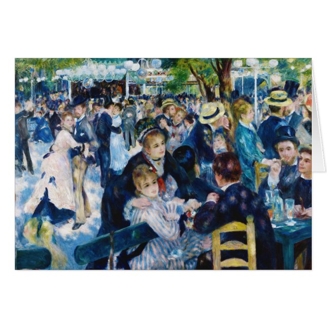 Dansa på Moulinen de la Galette Auguste Renoir OBS Kort (Framsidan Horizontal)