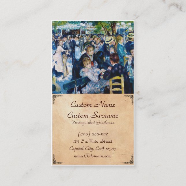 Dansa på Moulinen de la Galette Auguste Renoir Visitkort (Framsida)
